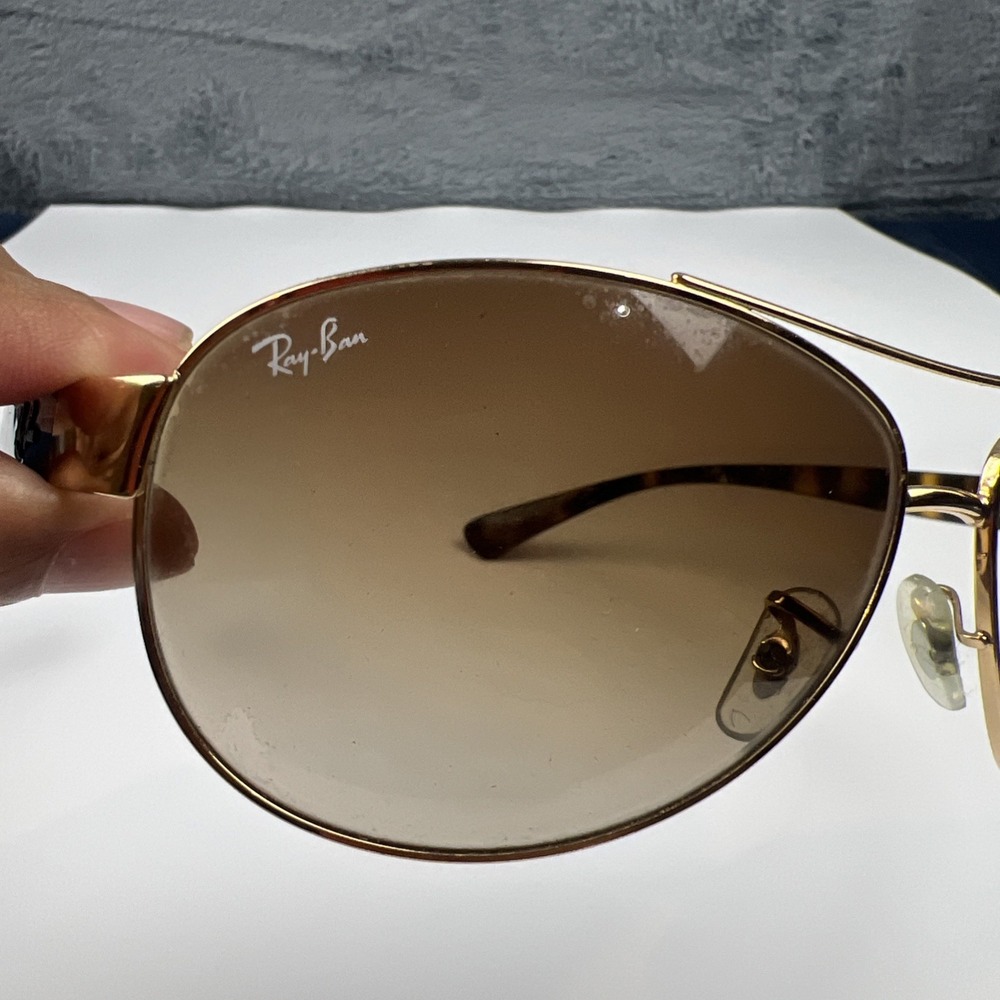RAY-BAN RB 3386 001/13 GOLD HAVANA GRADIENT AUTHENTIC FRAMES SUNGLASSES 63-13 - Picture 8 of 15